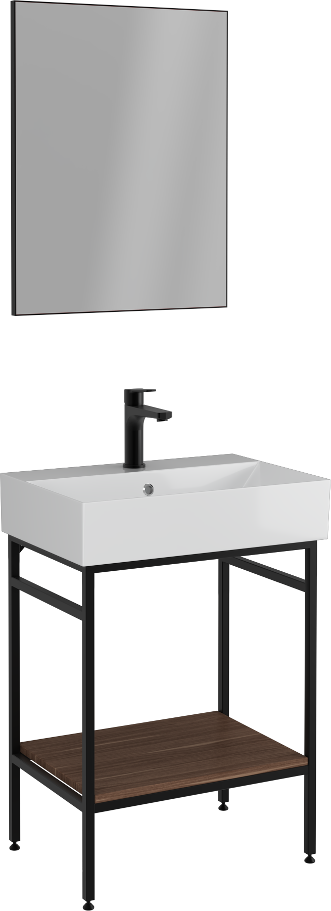 Fermo Washbasin Unit with Shelf Victoria Walnut 60 cm   