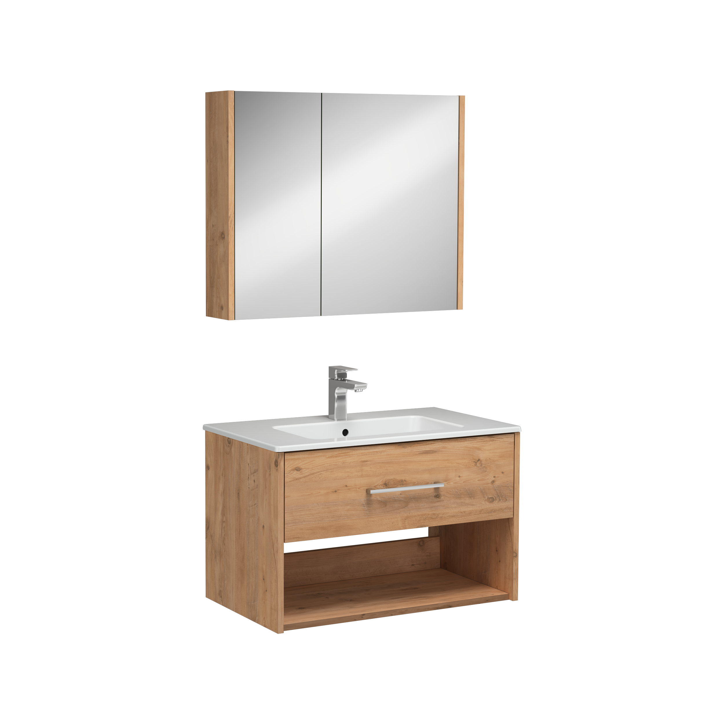 Combinato Washbasin Cabinet Single Drawer Atlantic Pine 80 cm 