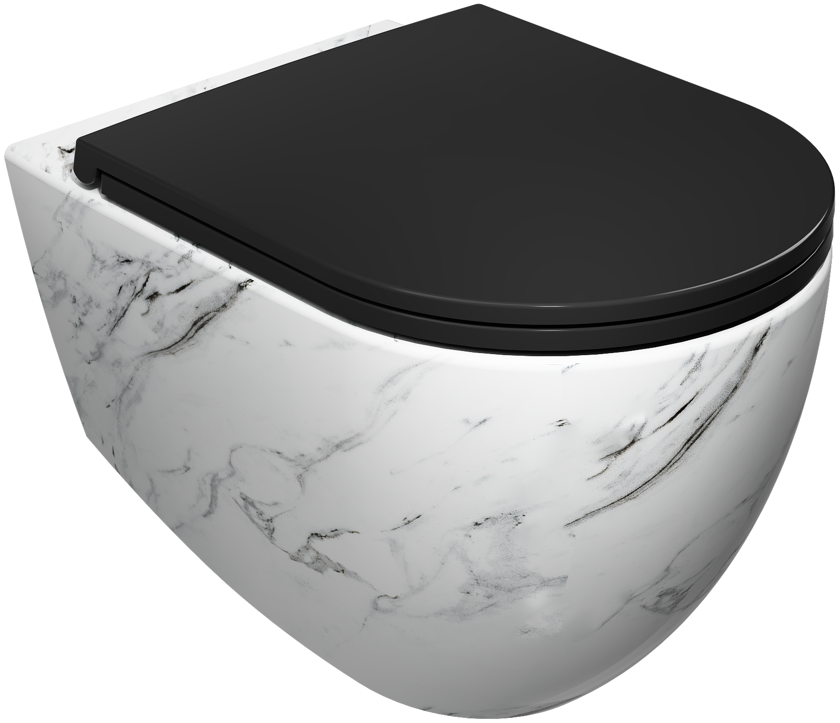 Infinity Wall-Hung Toilet Marmo White - VORTEX