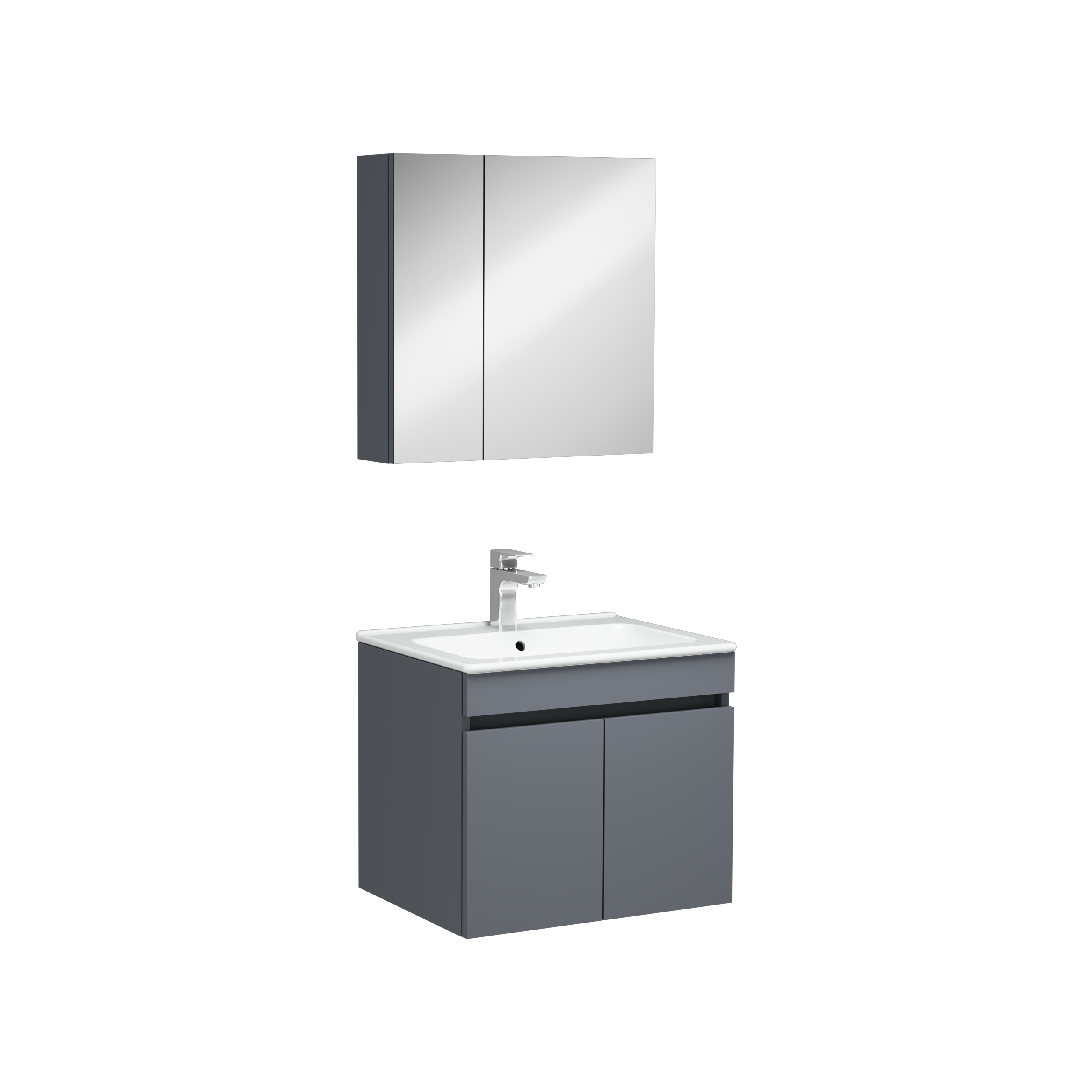 Tropea Washbasin Cabinet Anthracite 60 cm