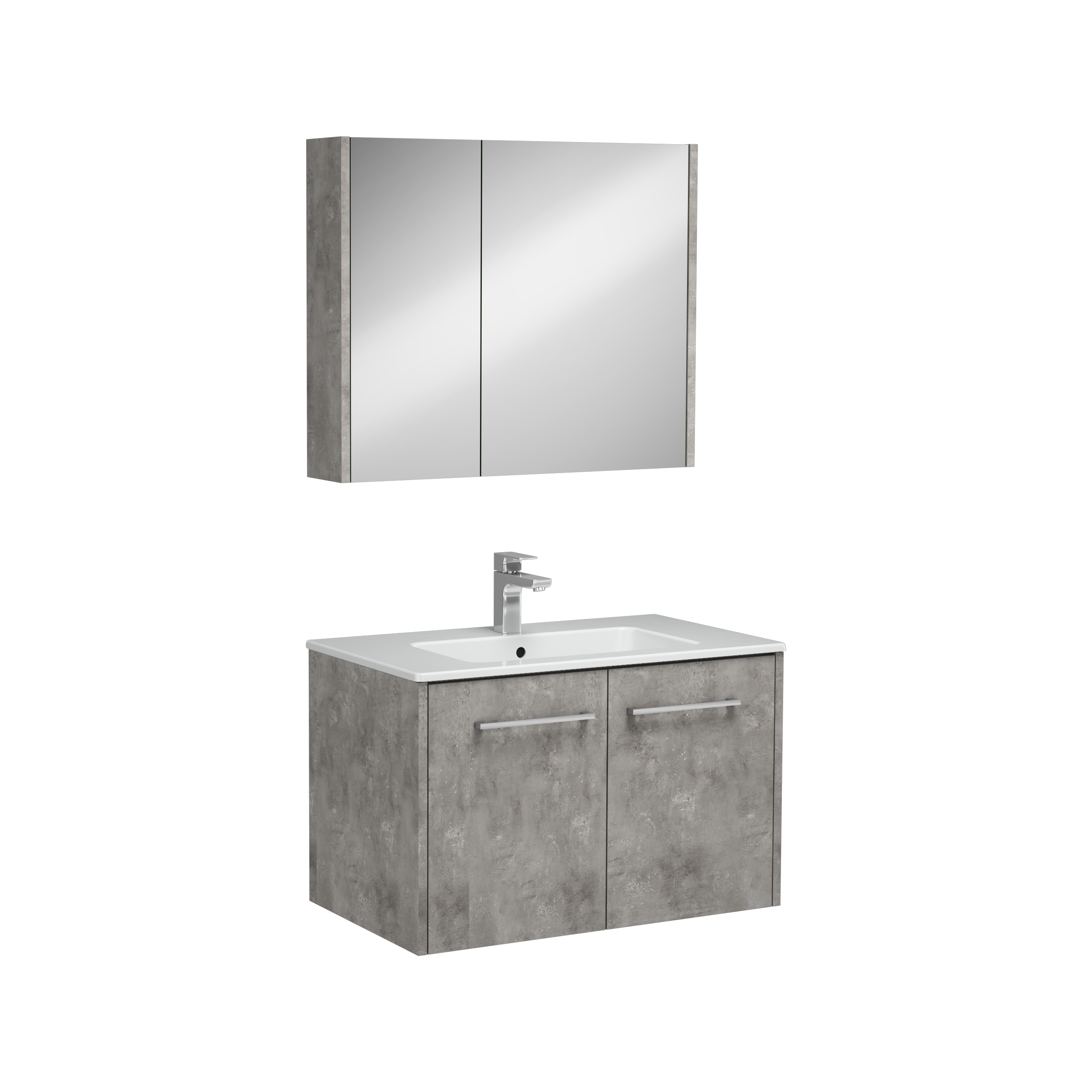 Combinato Washbasin Cabinet with Cover Retro Silver 80 cm 