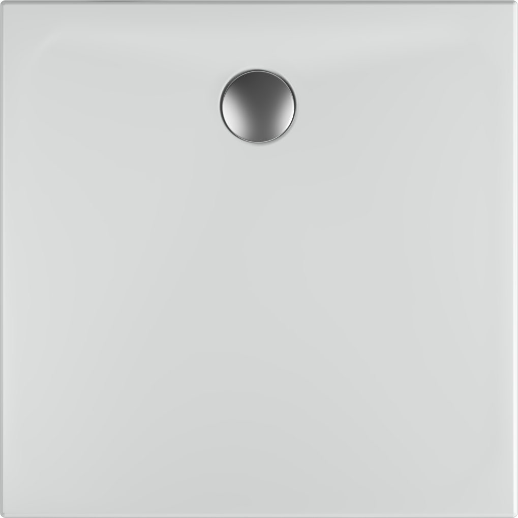 Flat Fireclay Ceramic Shower Tray 80x80 cm 