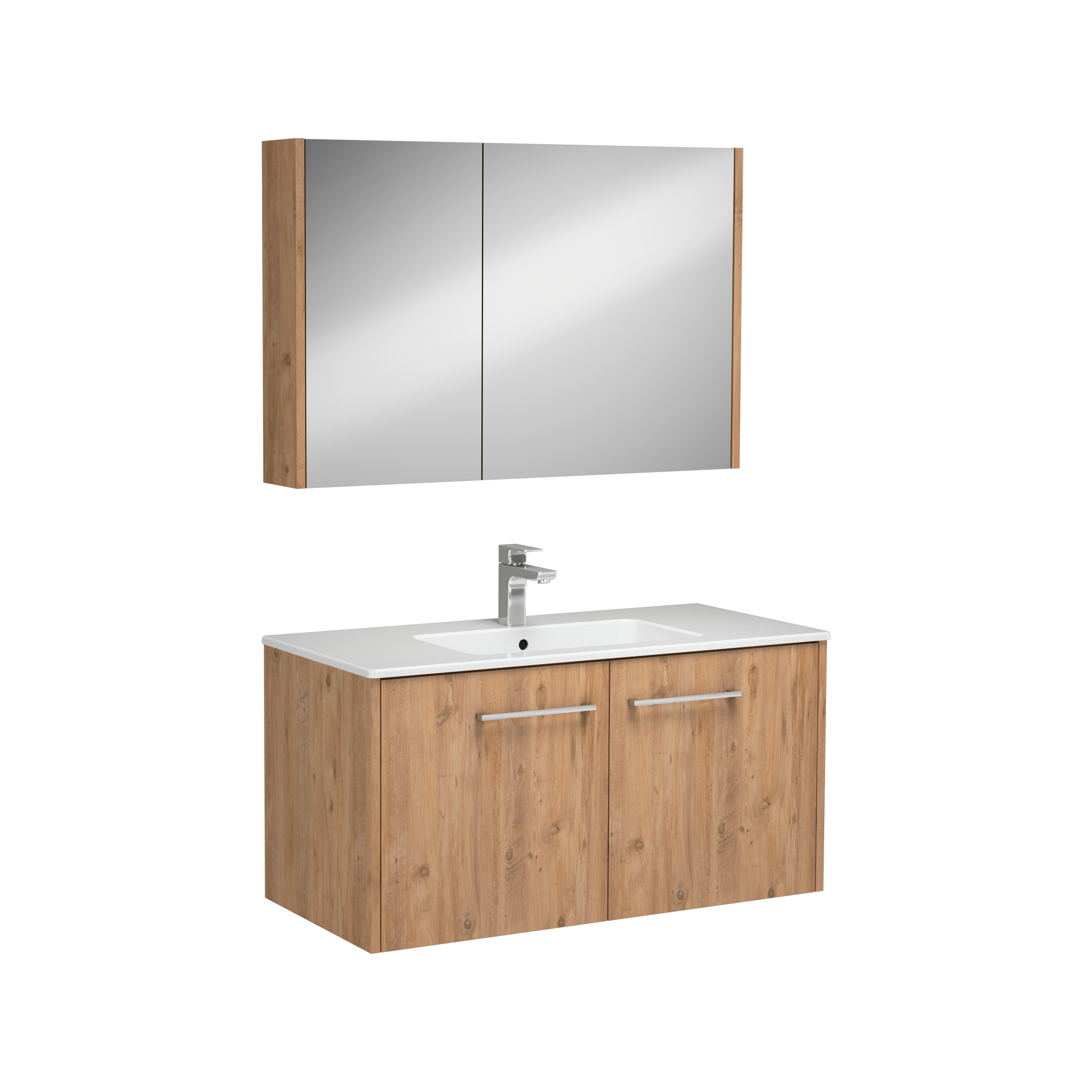 Combinato Washbasin Cabinet with Cover Atlantic Pine 100 cm