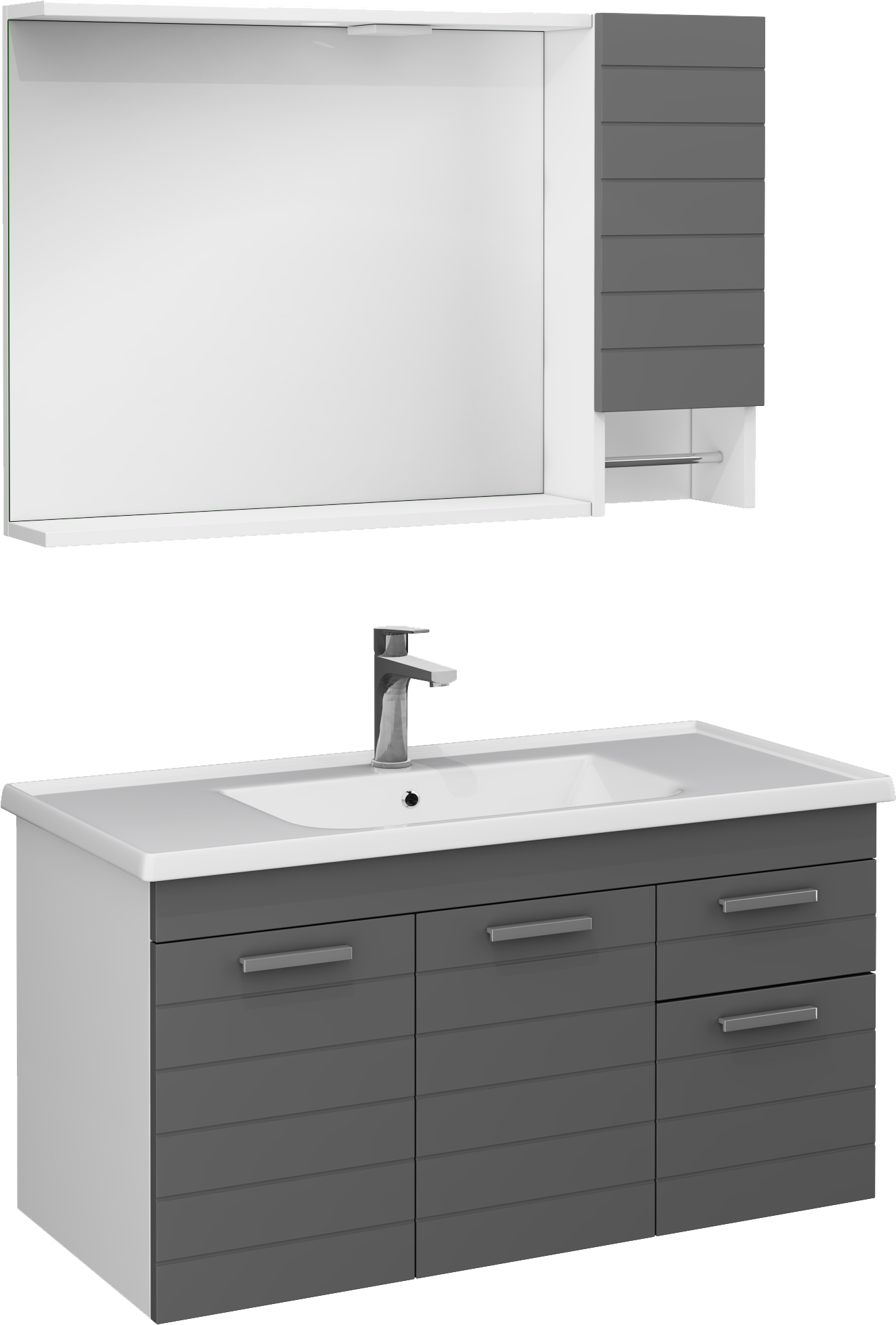 Platon Washbasin Unit Dark Gray 100 cm 