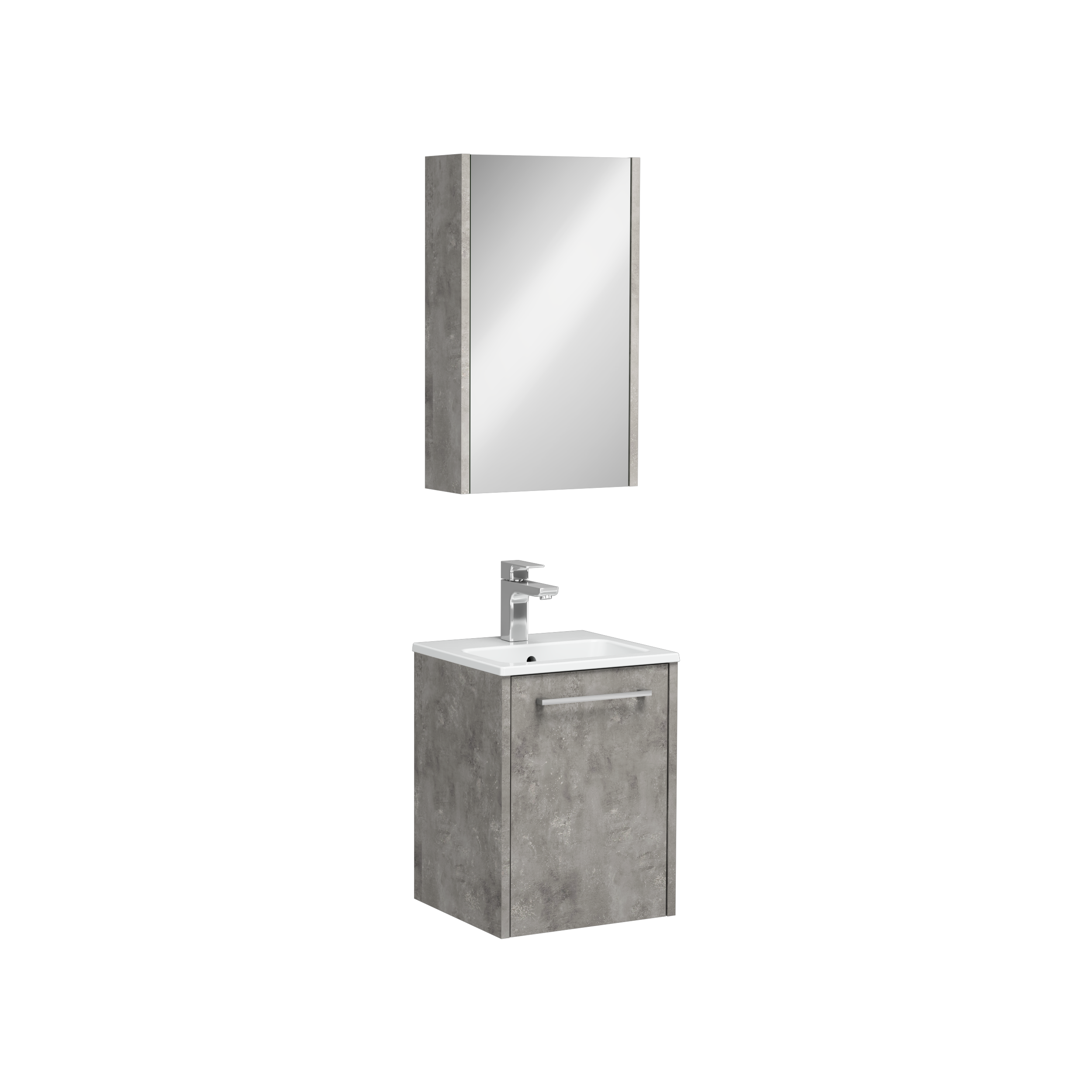 Combinato Washbasin Cabinet with Cover Retro Silver 40 cm 