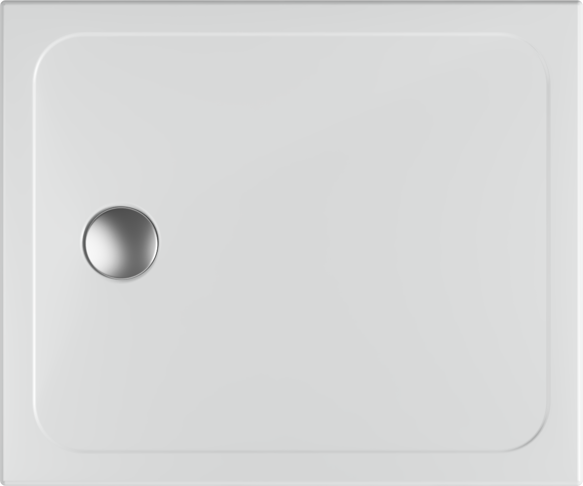 Flat Fireclay Ceramic Shower Tray 90x75 cm  