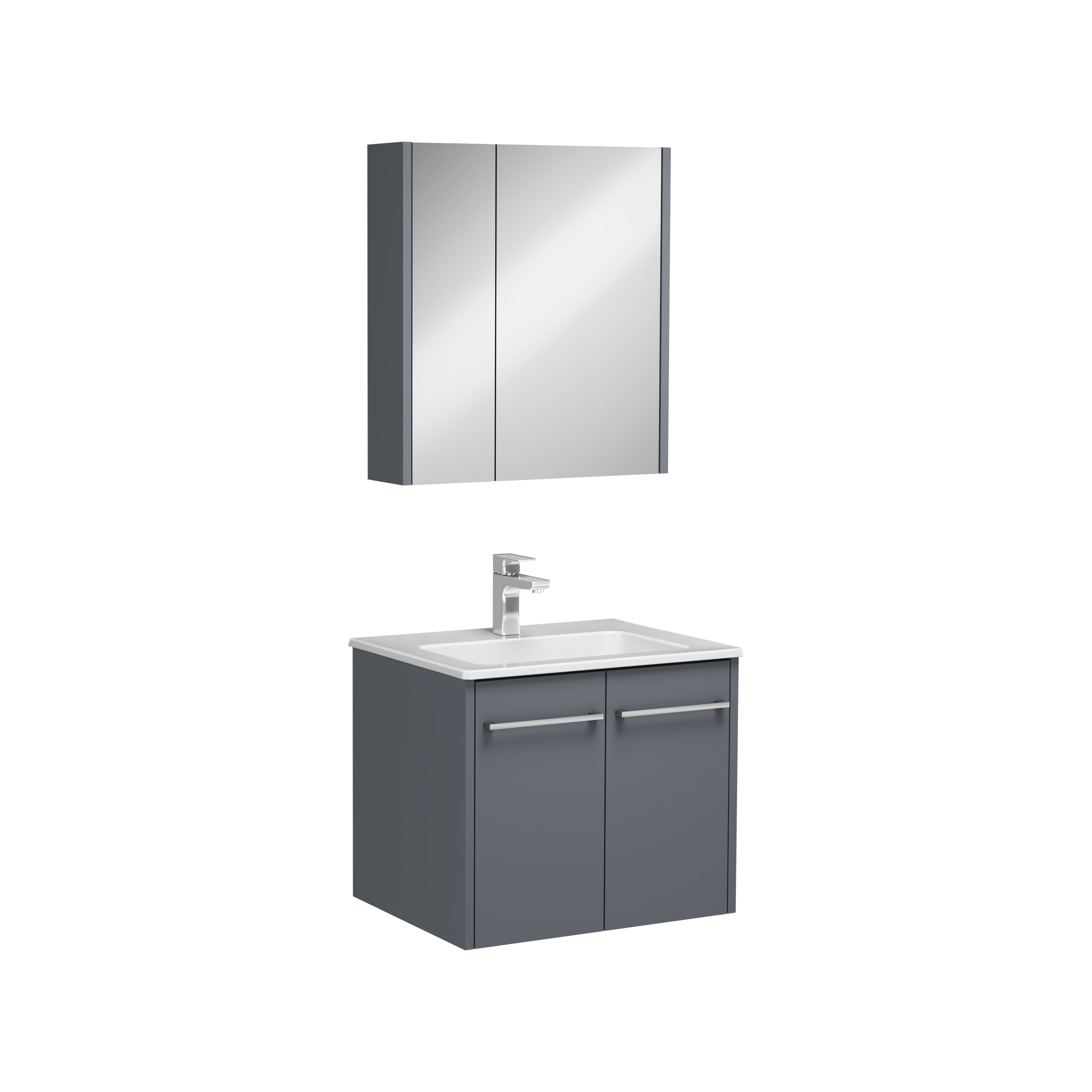 Combinato Washbasin Cabinet with Cover Anthracite 60 cm
