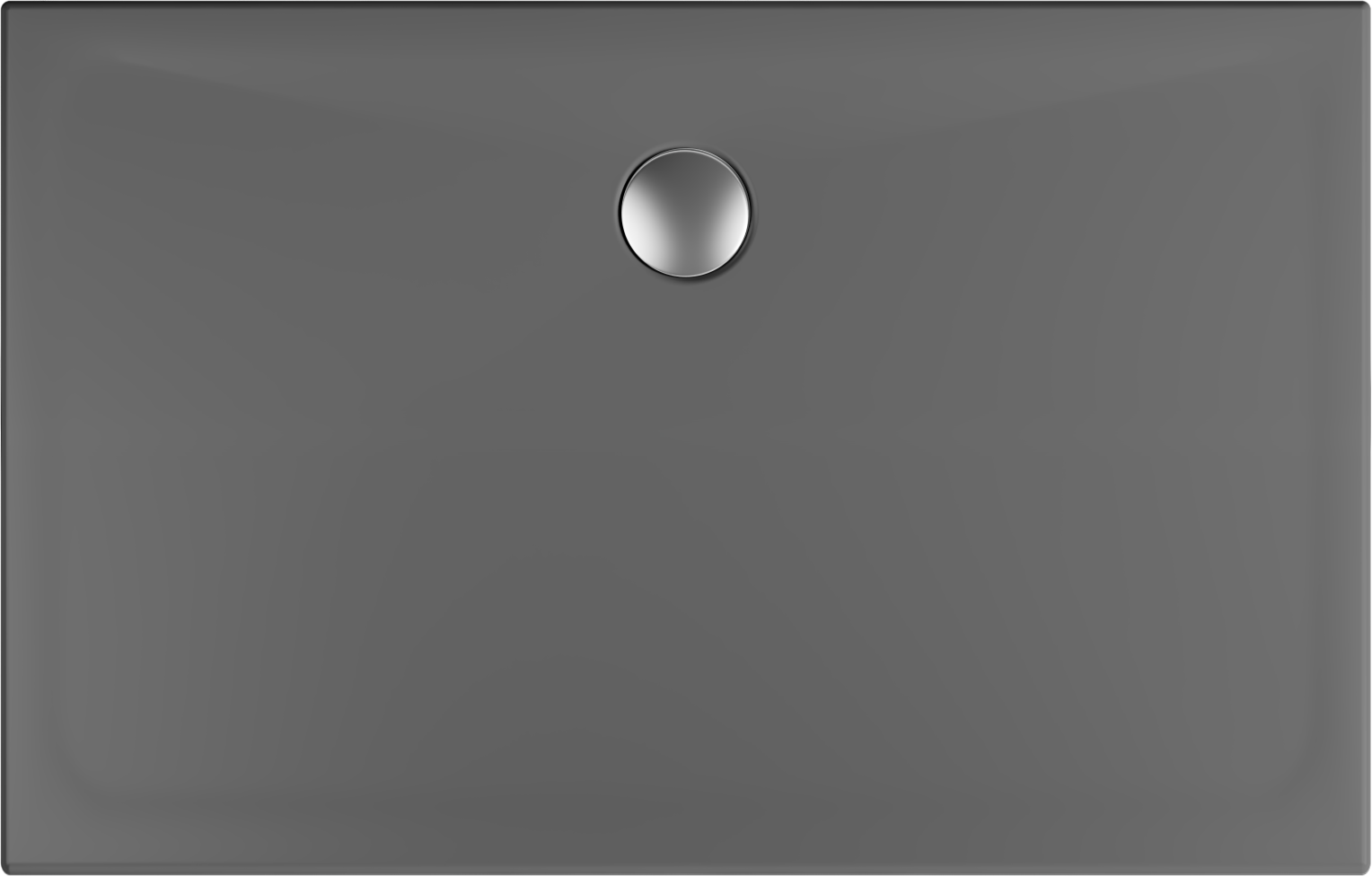 Flat Fireclay Ceramic Shower Tray 120x90cm Anthracite