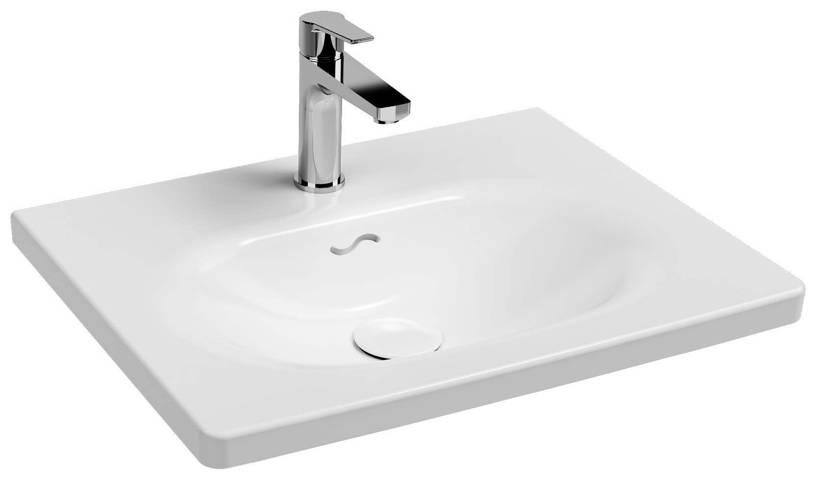 Sistema S Flat Washbasin 61 cm