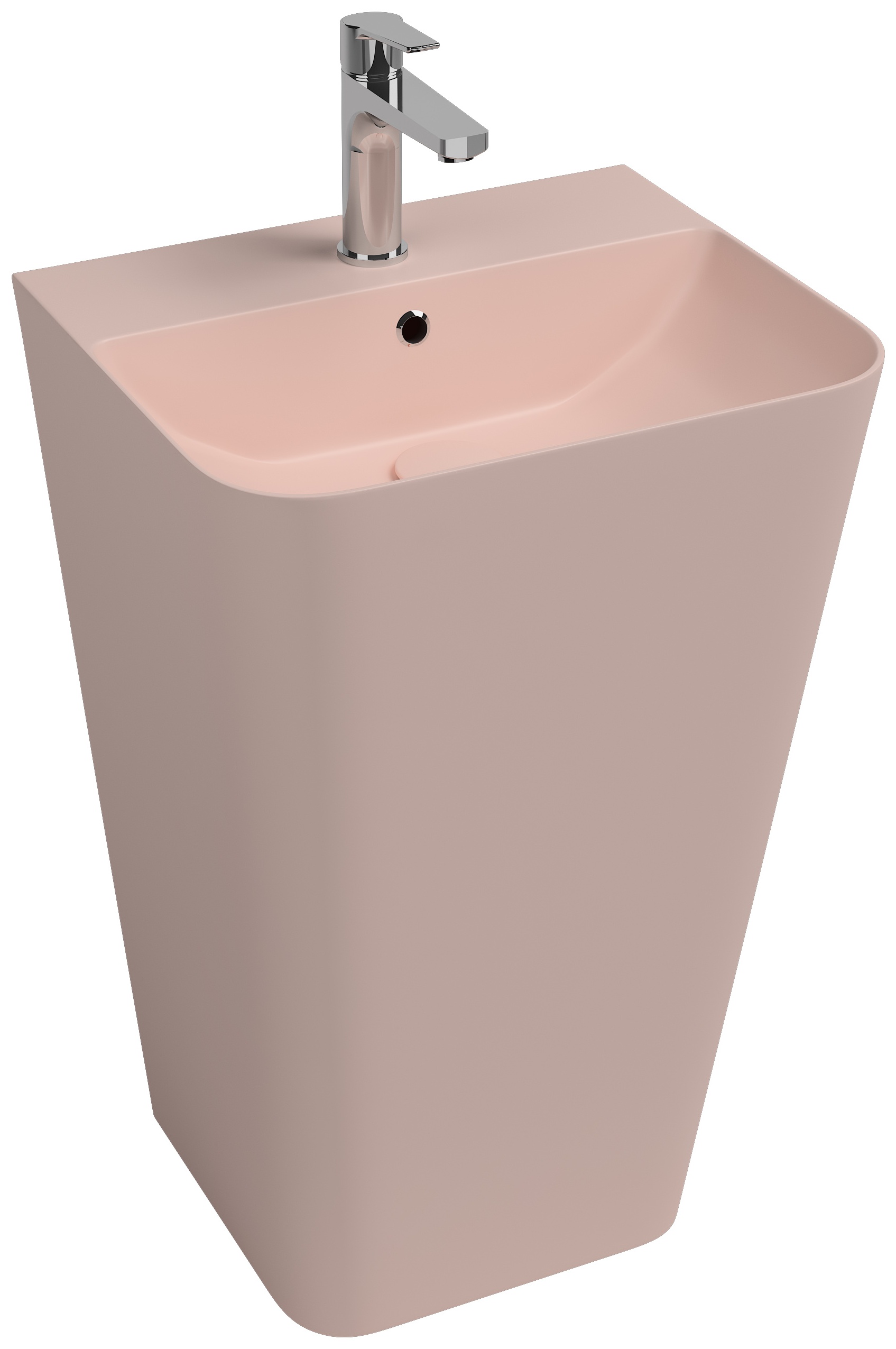 Sott'Aqua Monobloc Floor-Standing Washbasin 50 cm Salmon