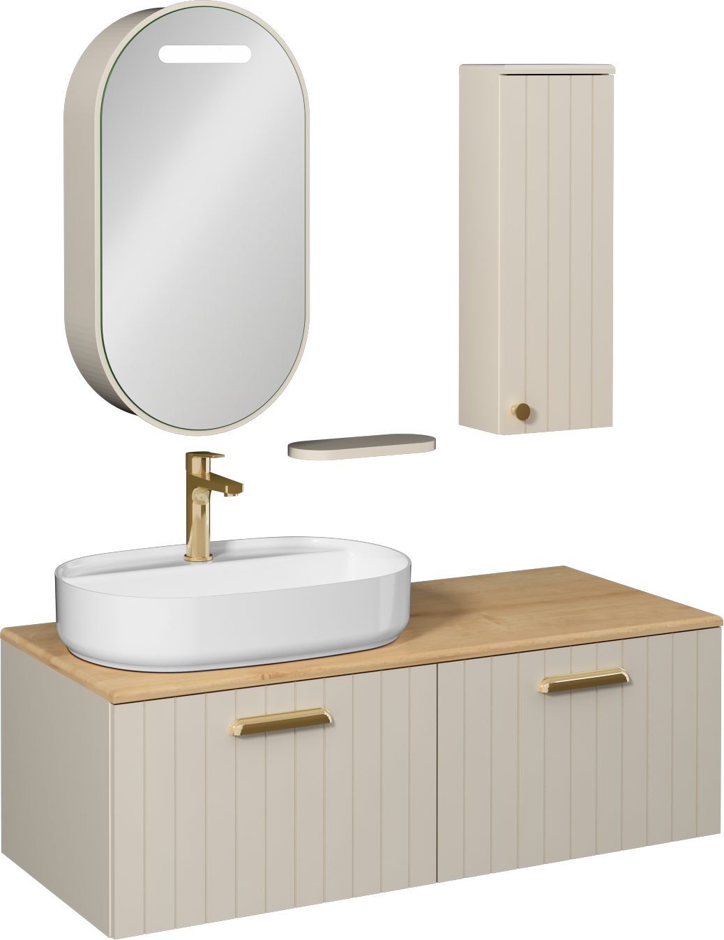 Rinato Unità Lavabo Crema 120 cm