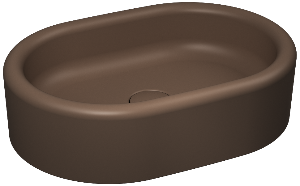 Curvo Lavabo da Appoggio 60 cm Visone