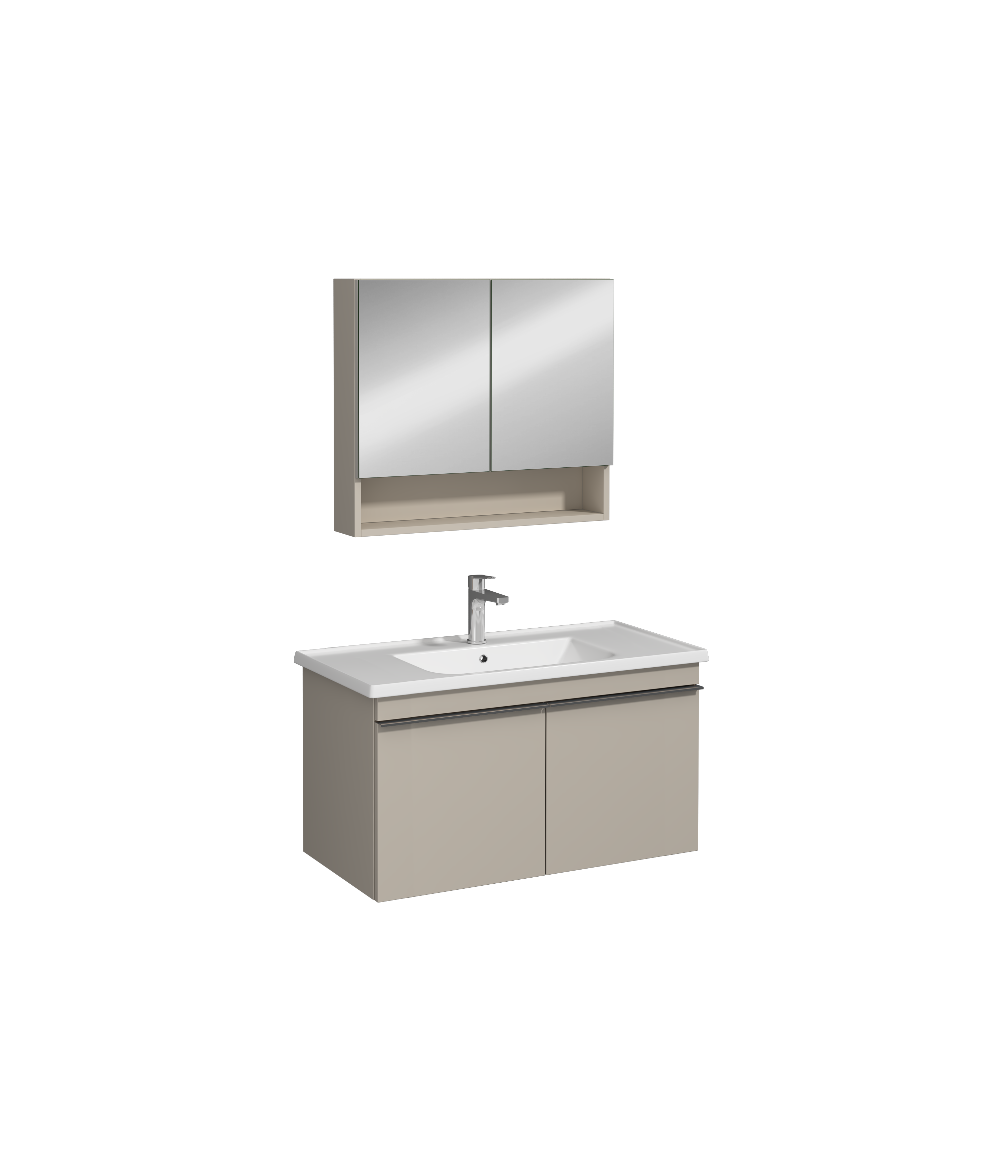 Terni Mobile Lavabo Grigio Cenere 100 cm