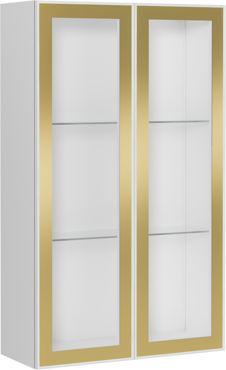 Infinity Artisan Mobile con Anta in Vetro Cornice Oro Bianco 60 cm