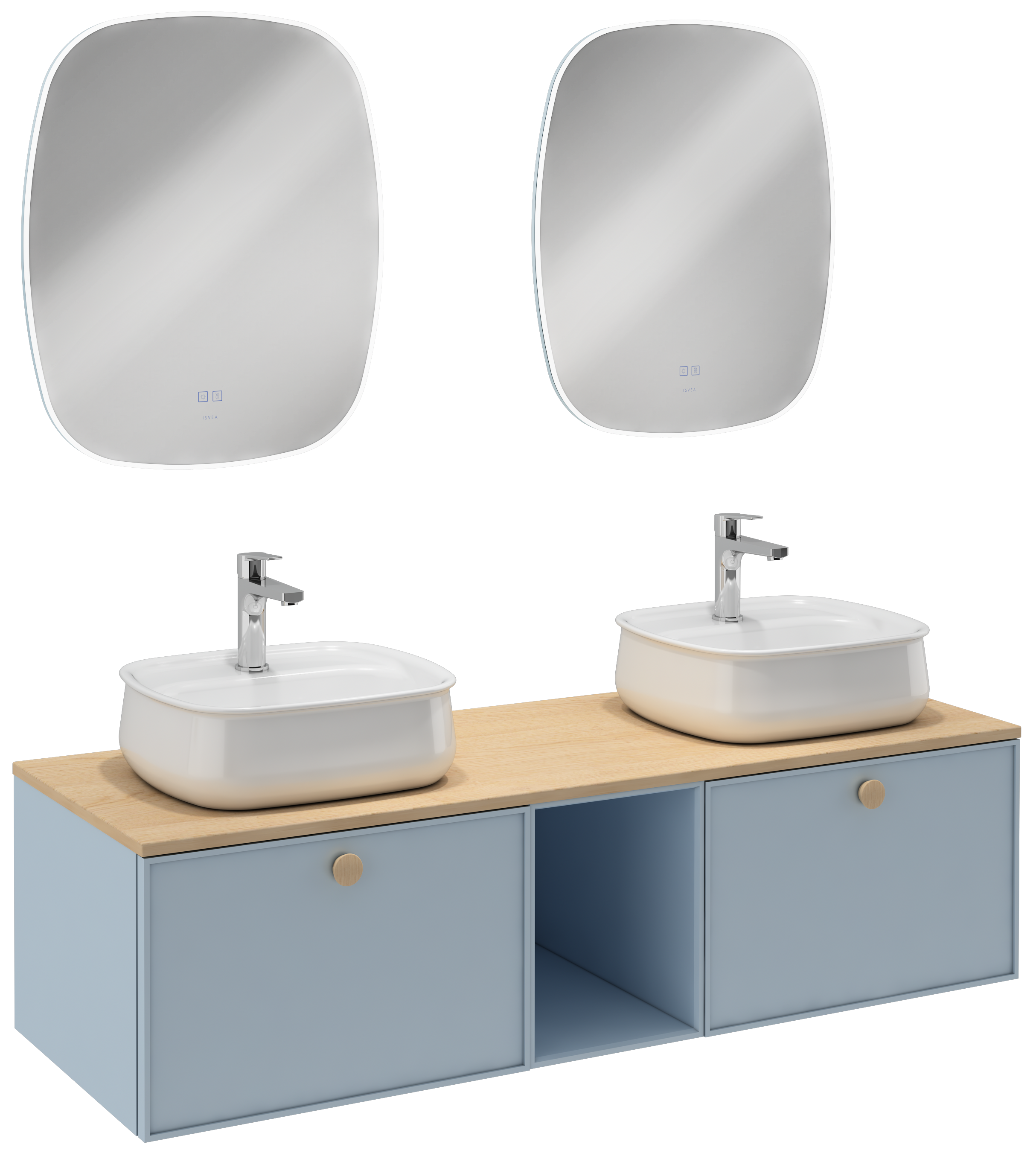 Mondo Unità Lavabo con Cassetto Singolo Turchese 150 cm 