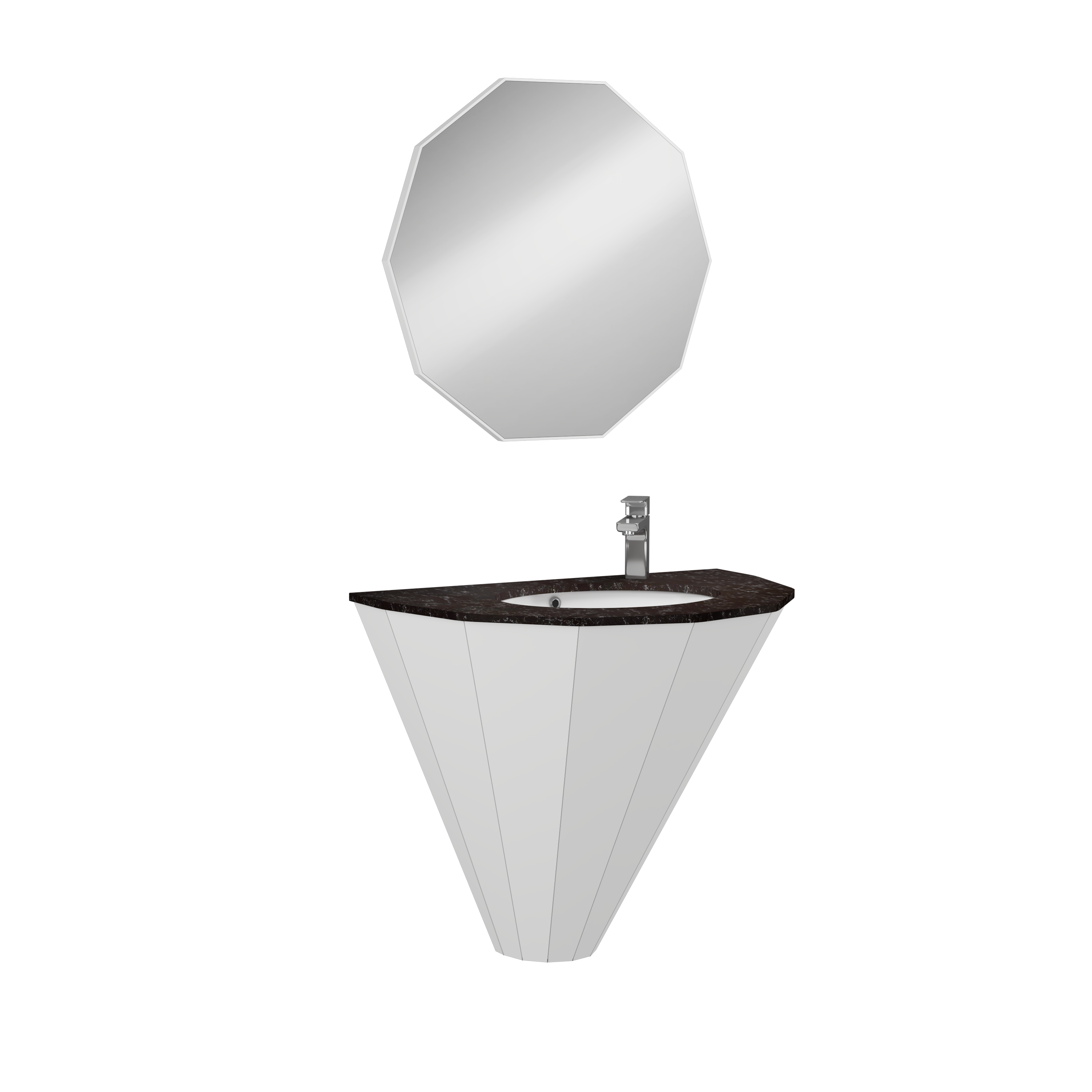 Solco Unità Lavabo Bianco 80 cm 