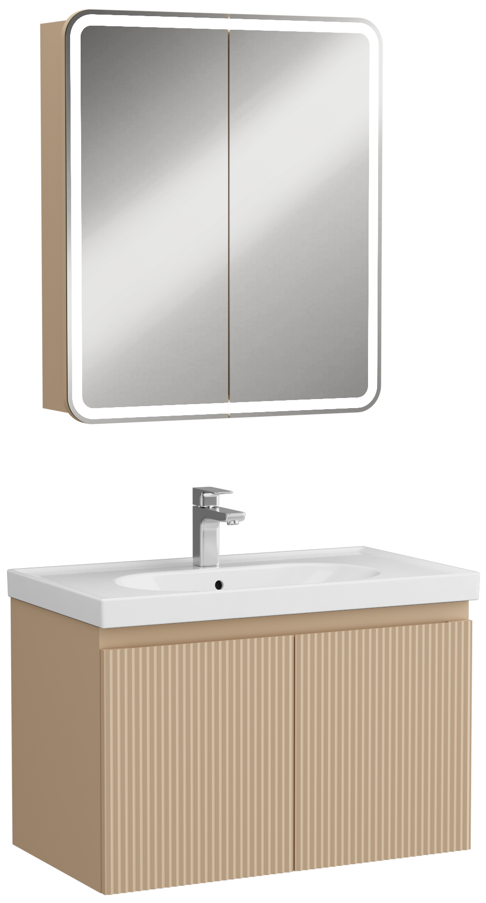 Finestra Mobile Lavabo Cappuccino 80 cm