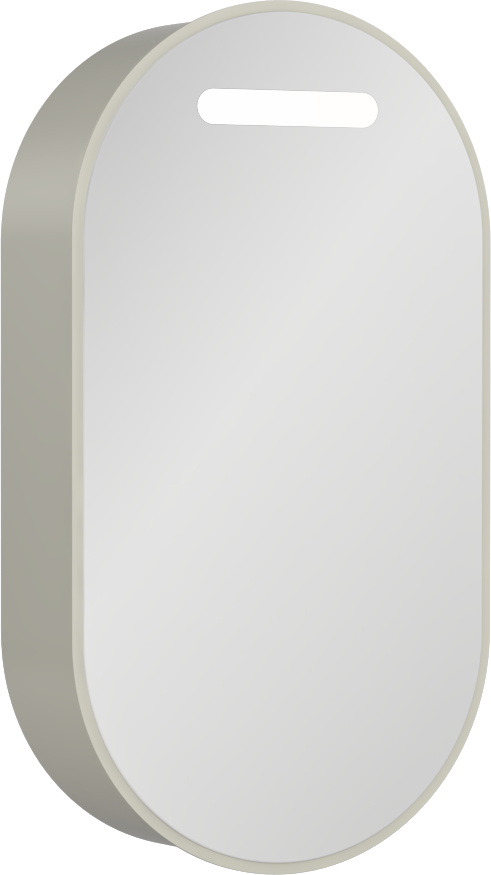 Rinato Specchio Contenitore Grigio Pietra 42 cm