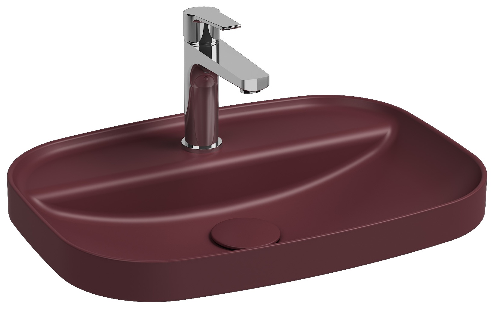 Infinity Inset Lavabo 55 cm Bordeaux Rustico