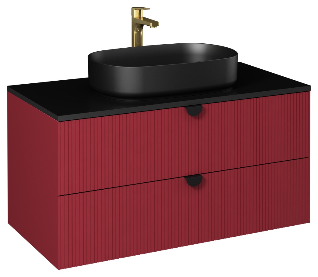Infinity Mobile Lavabo 100cm (10NF65055-2N incluso) Rosso Rubino