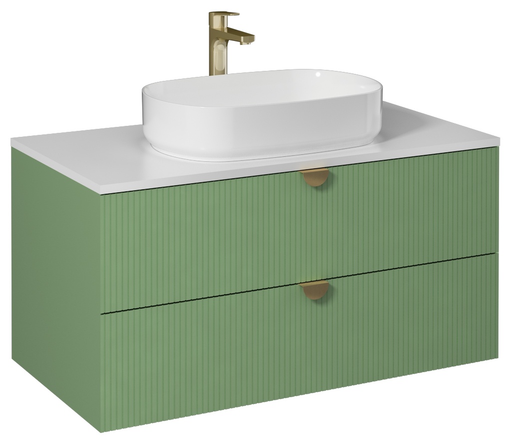 Infinity Mobile Lavabo 100cm ( 10NF65055 incluso) Verde Pastello