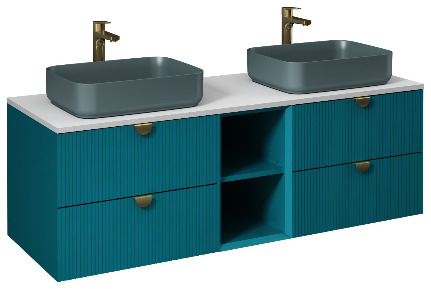 Infinity Mobile Lavabo 150cm (10NF65050-2P x2 Lavabo incluso) Oceano