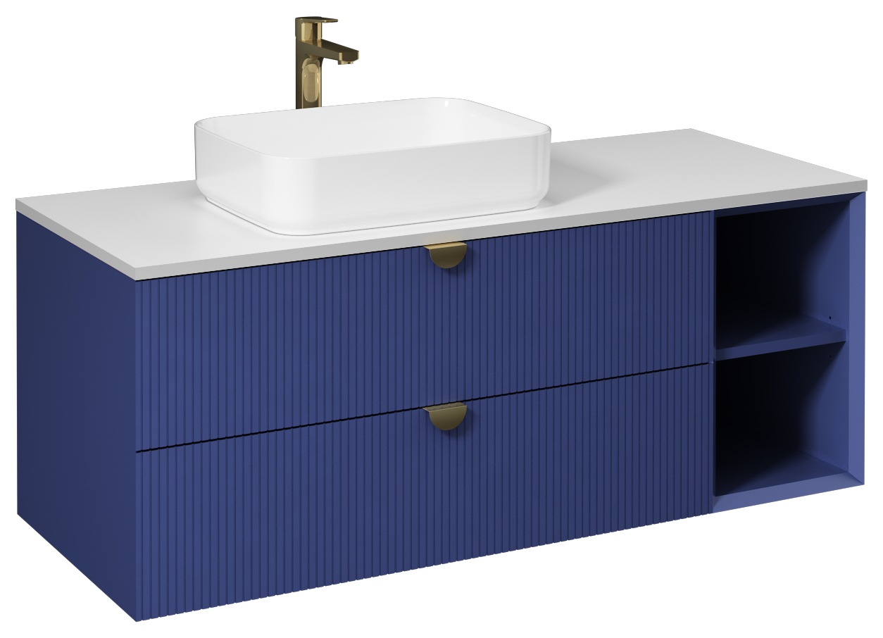 Infinity Mobile Lavabo Mensola Aperta 130cm (10NF65050 incluso) Blu Notte