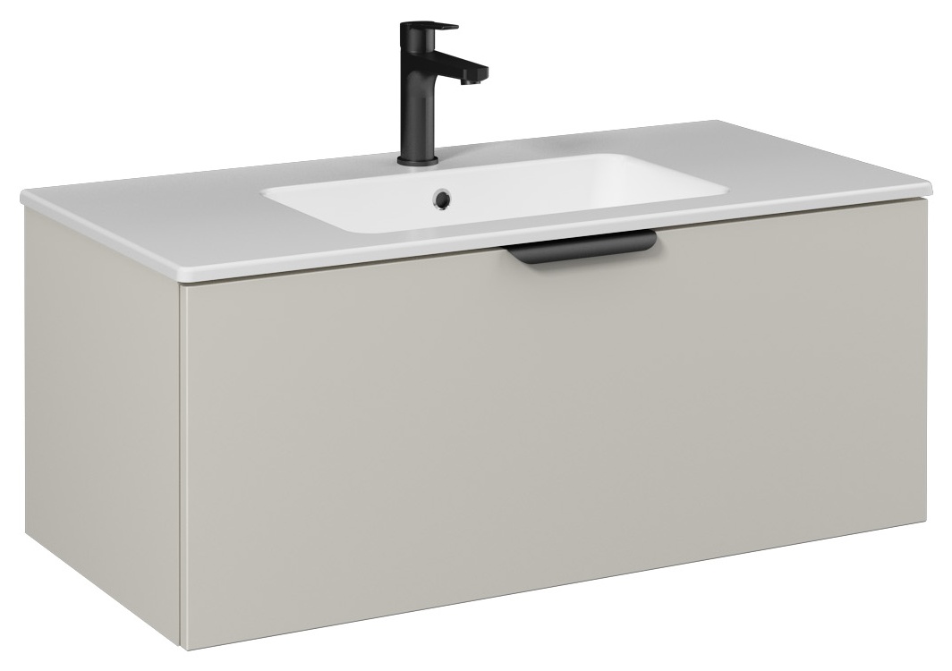 LIV Mobile Lavabo 100cm (10SL50101 incluso) Beige Chiaro Cassetto Singolo