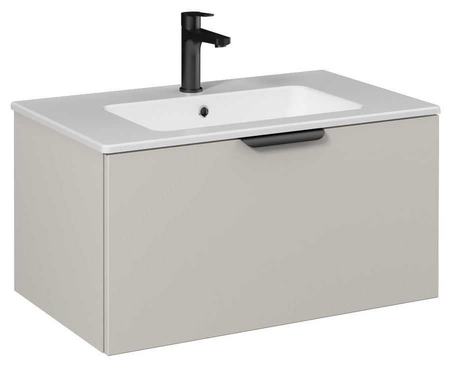 LIV Mobile Lavabo 80cm (10SL51081 incluso) Beige Chiaro Cassetto Singolo