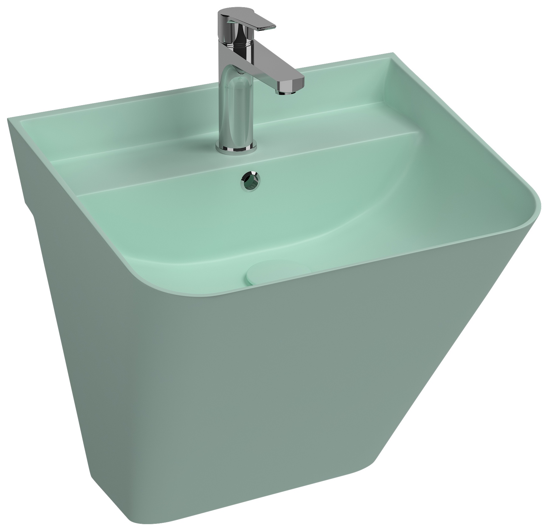 Sott Aqua Lavabo Monoblocco Sospeso 50 cm Menta