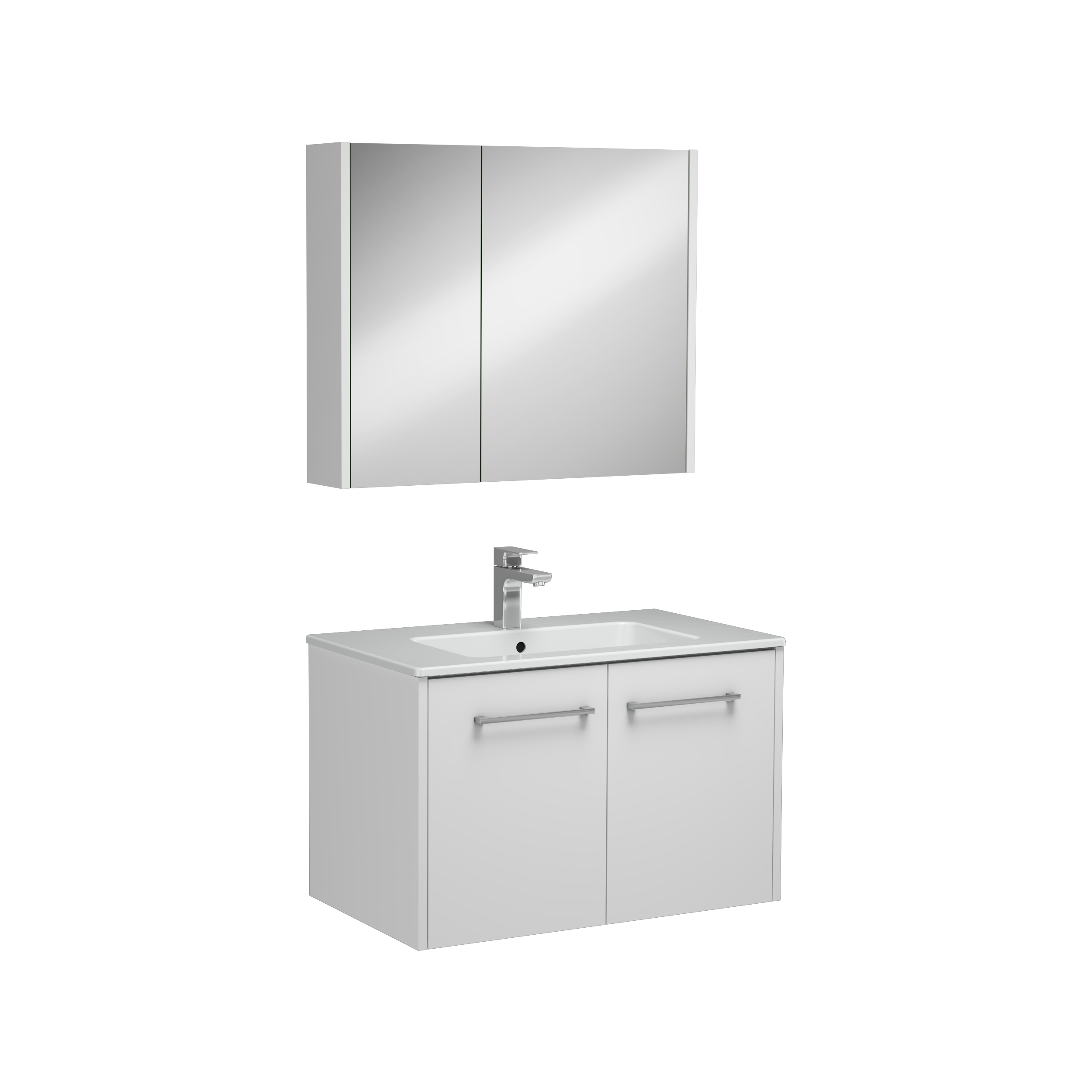 Combinato Lavabo Dolabı Kapaklı Beyaz 80 cm