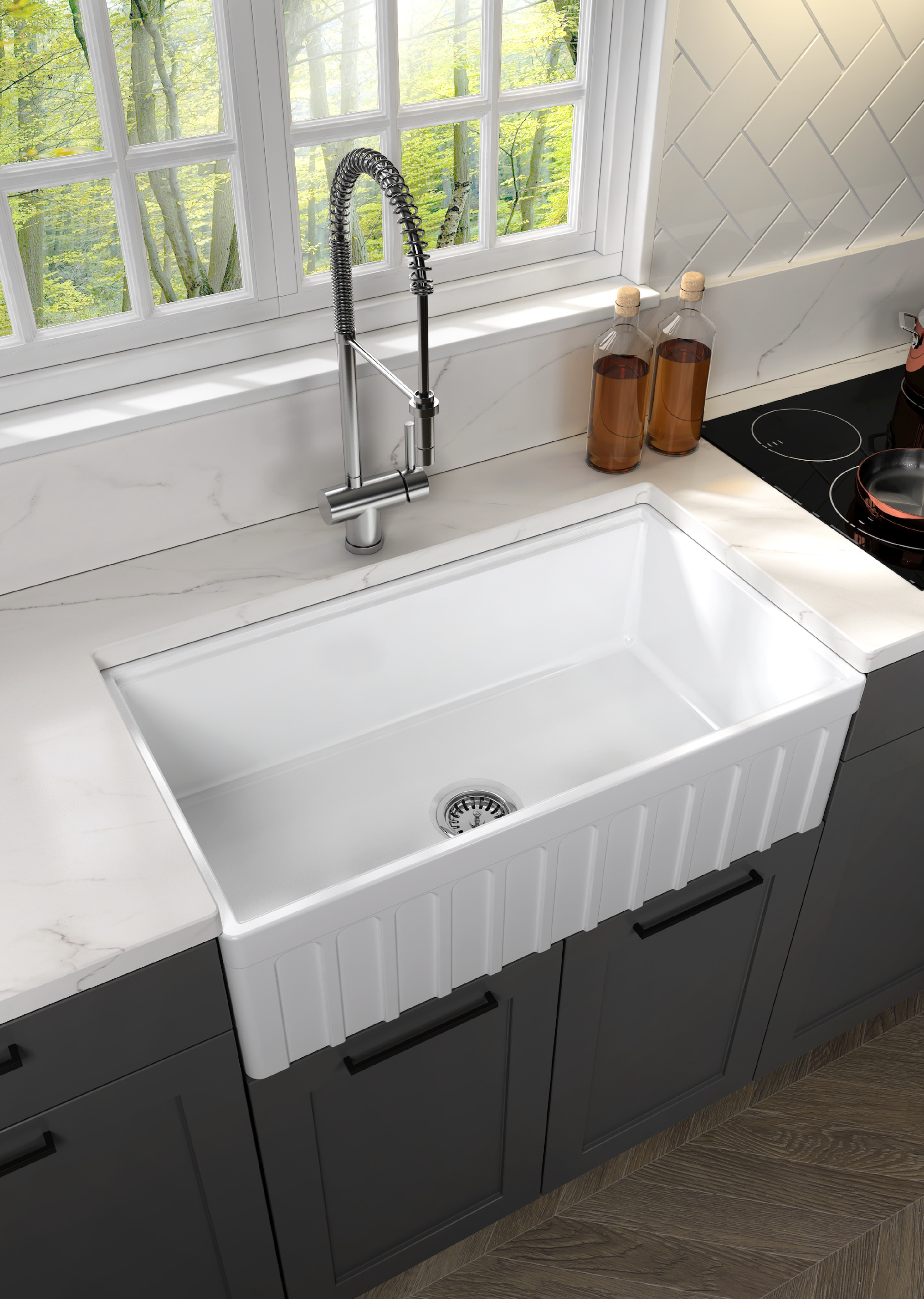 Cortona Workstation Amerikan Evye 84 cm