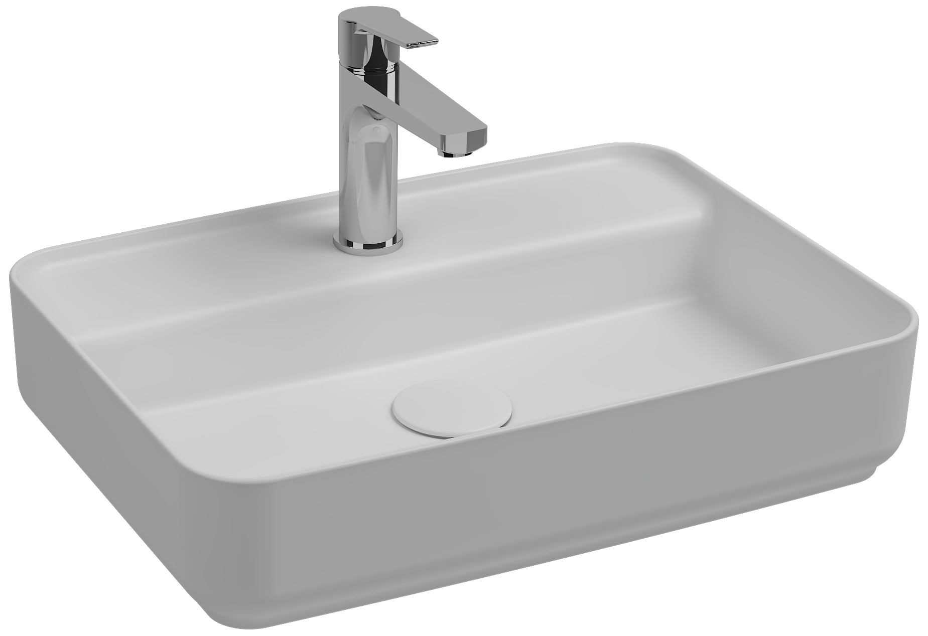 Infinity Tezgah Üstü Lavabo 55 cm- Mat Beyaz