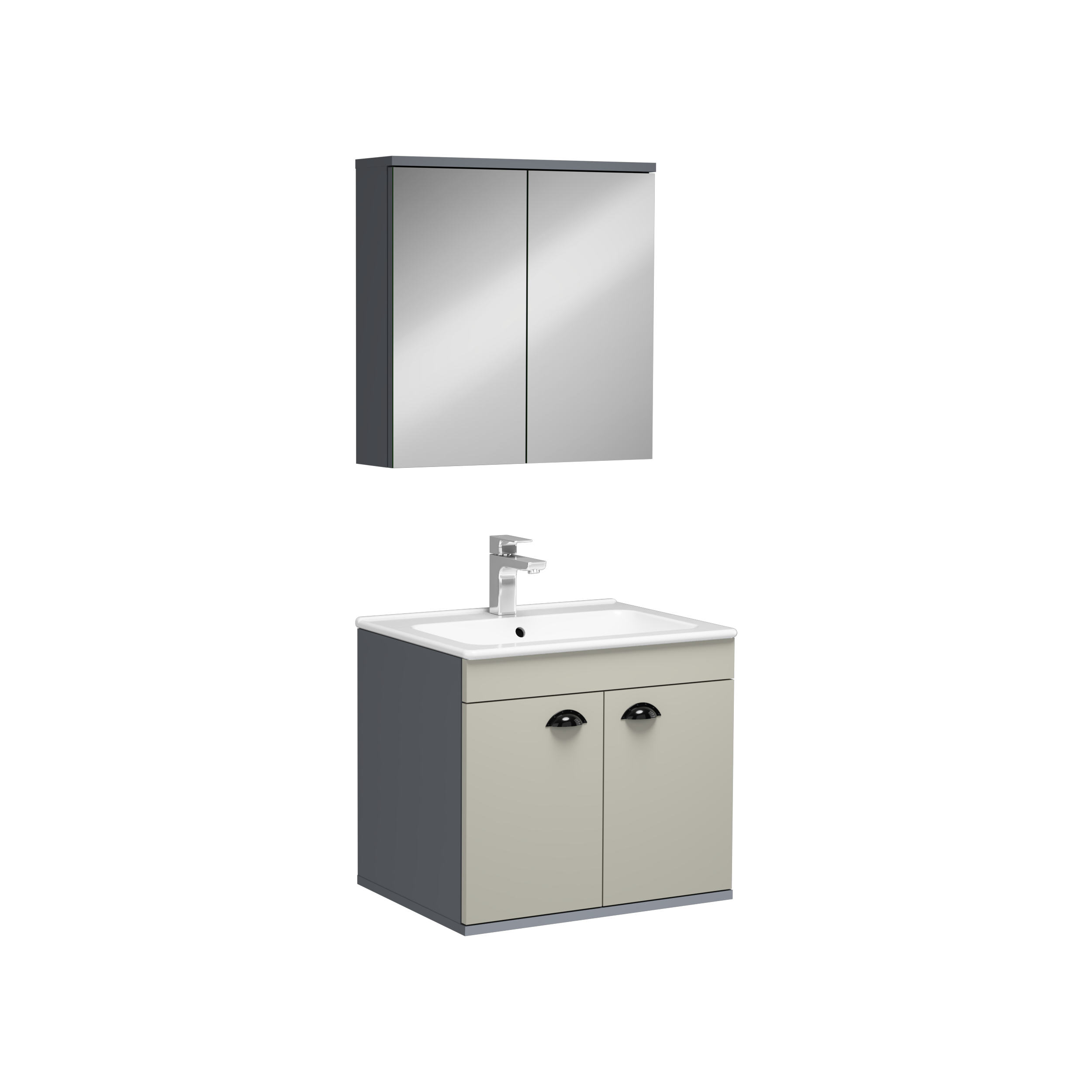 Modico Lavabo Dolabı Gri 60 cm