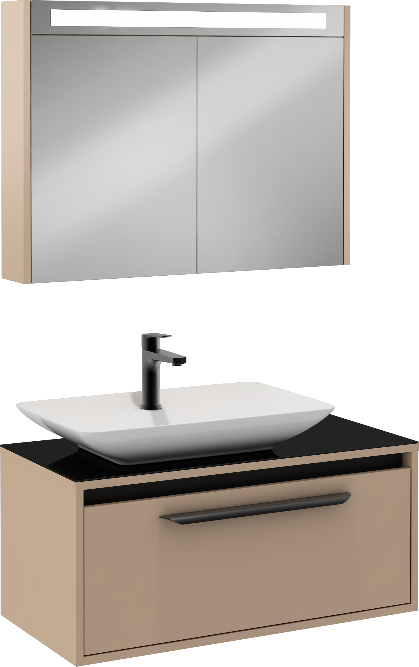 Bella Lavabo Dolabı Cappucino 90 cm