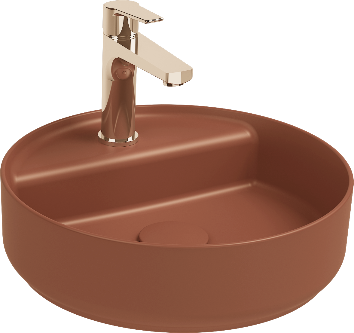 Infinity Tezgah Üstü Lavabo 42 cm Terracotta