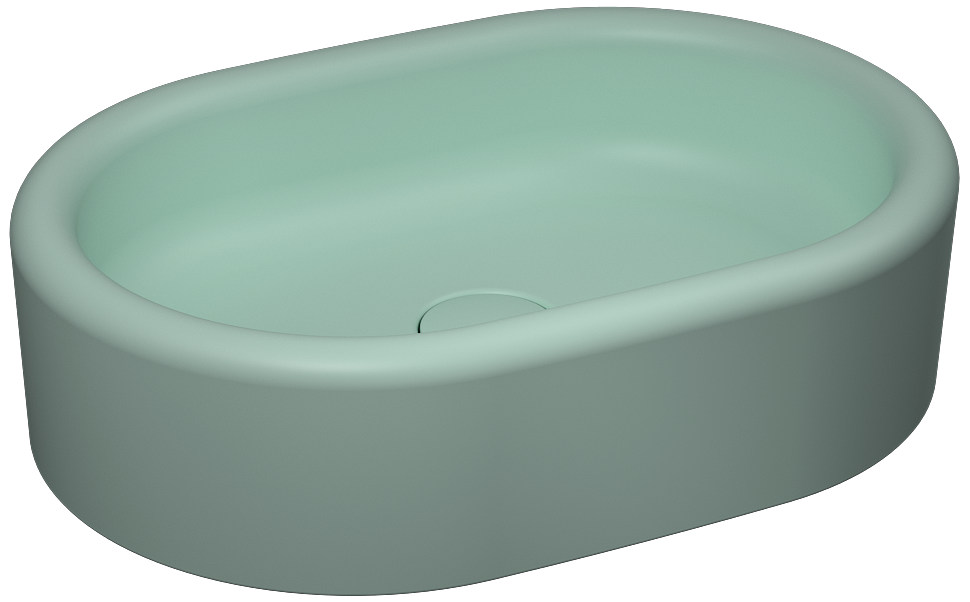 Curvo Tezgah Üstü Lavabo 60 cm Mint