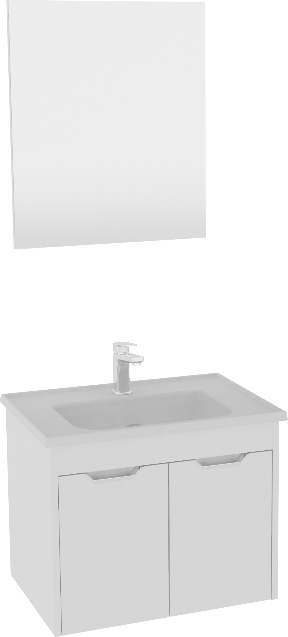 Pavia Kapaklı Lavabo Ünitesi Beyaz 65 cm 