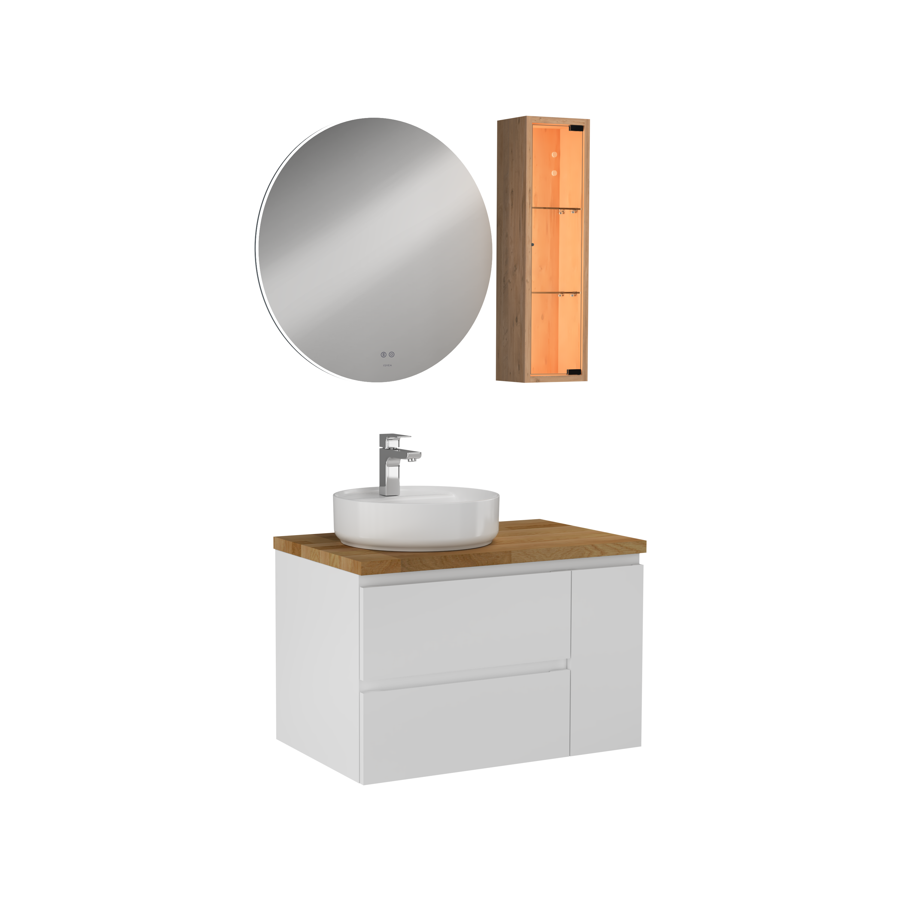 Luce Lavabo Ünitesi Beyaz 80 cm 