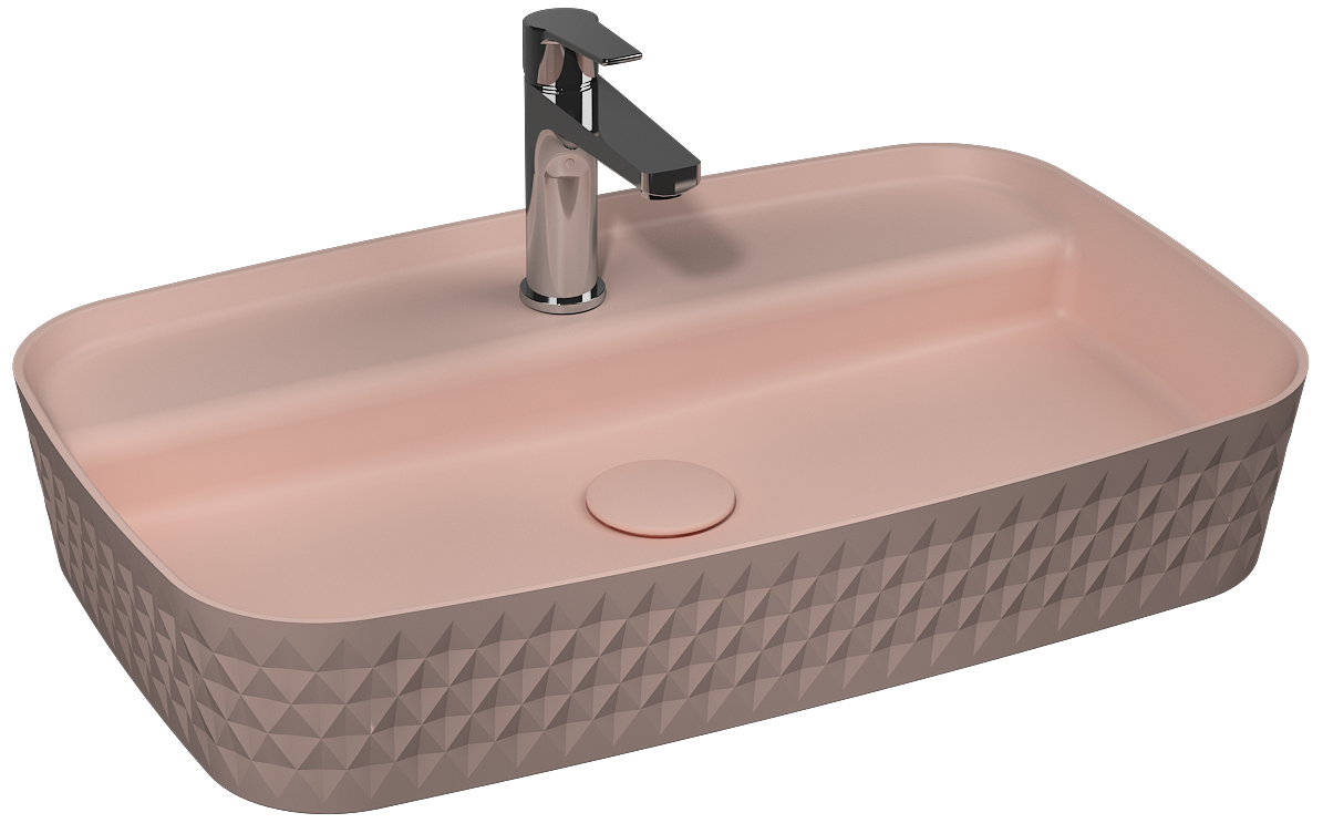 Rondini Tezgah Üstü Lavabo 65 cm Somon