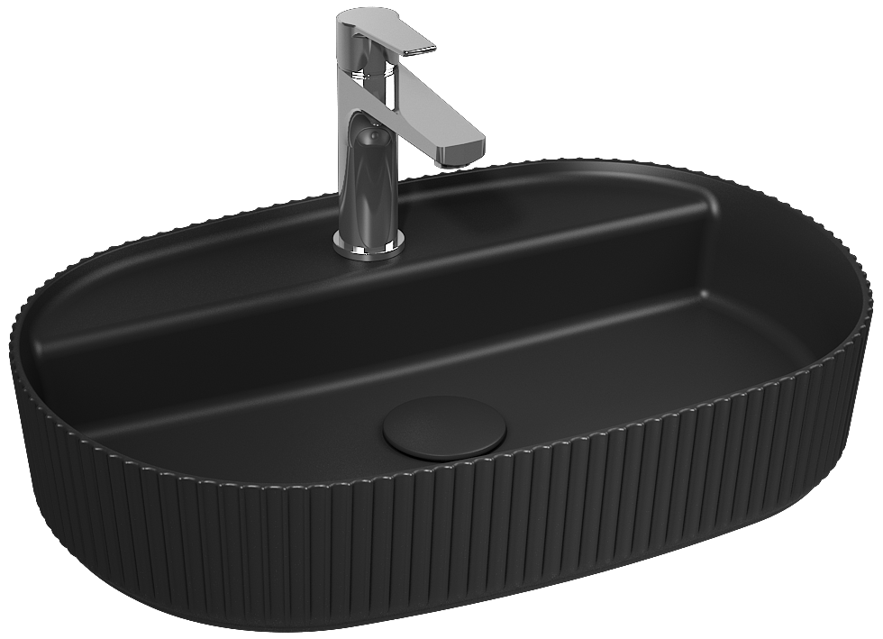 Sintesi Tezgah Üstü Lavabo 60 cm Siyah