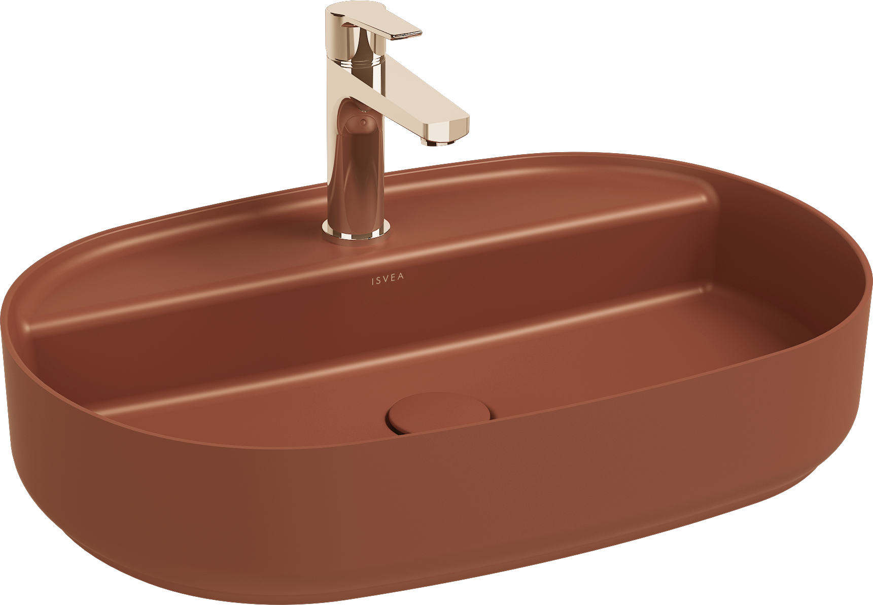 Infinity Tezgah Üstü Lavabo 60 cm Terracotta