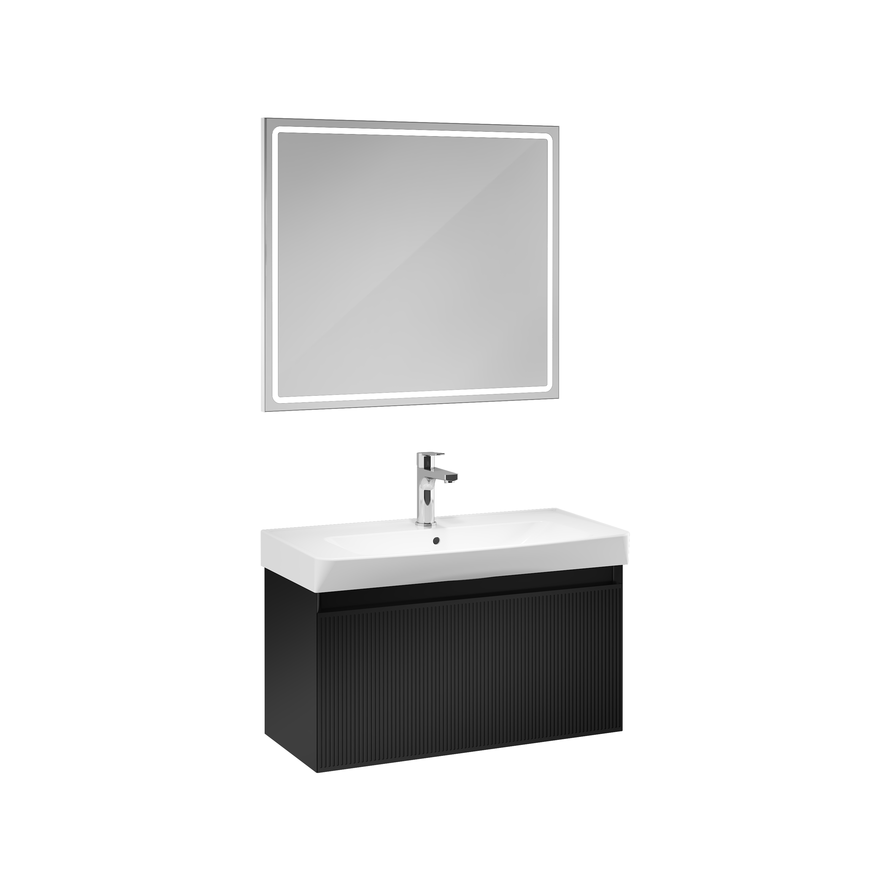 Fuga Lavabo Ünitesi Siyah 80 cm