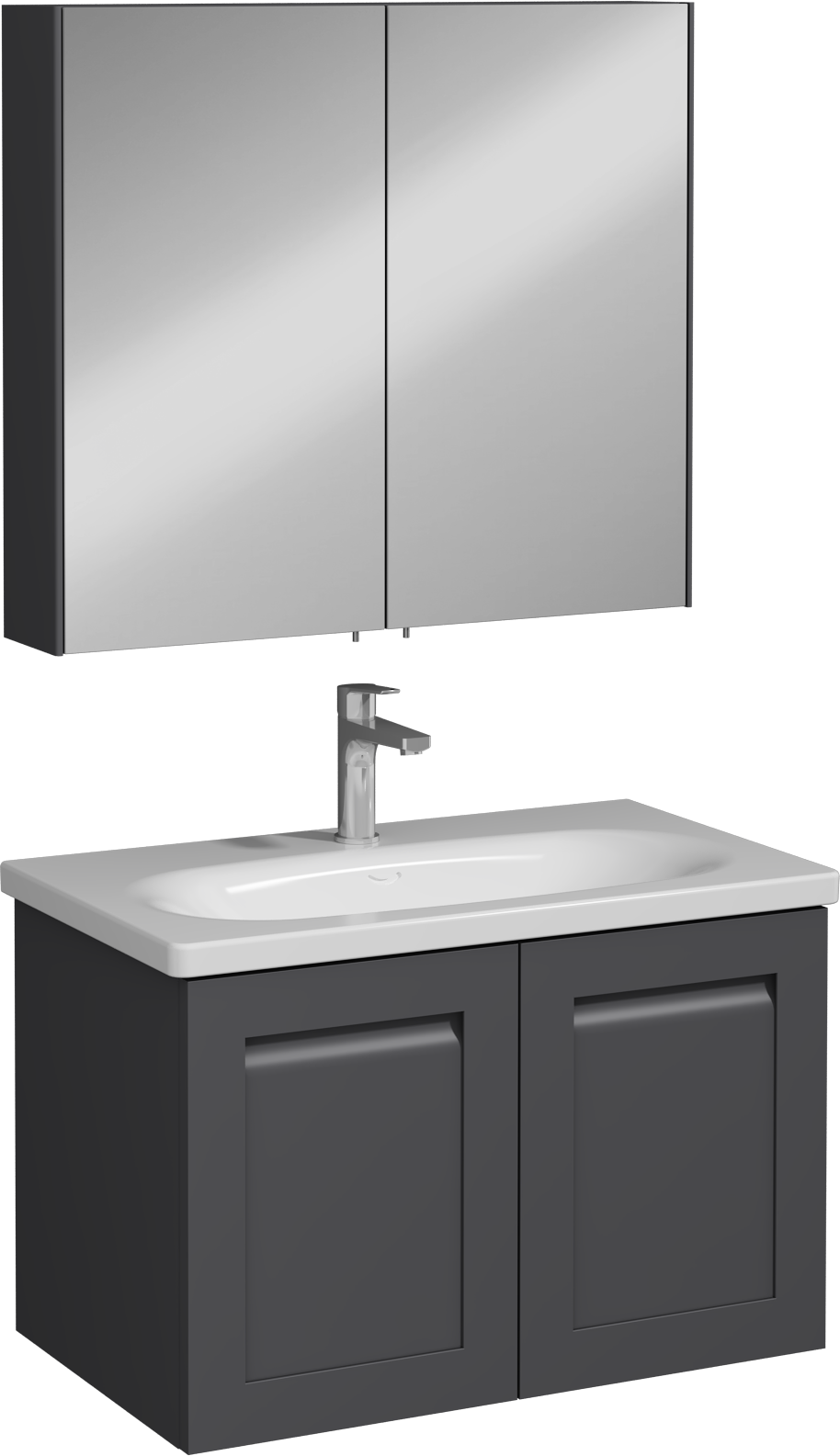 Linaro Lavabo Ünitesi Antrasit 80 cm 
