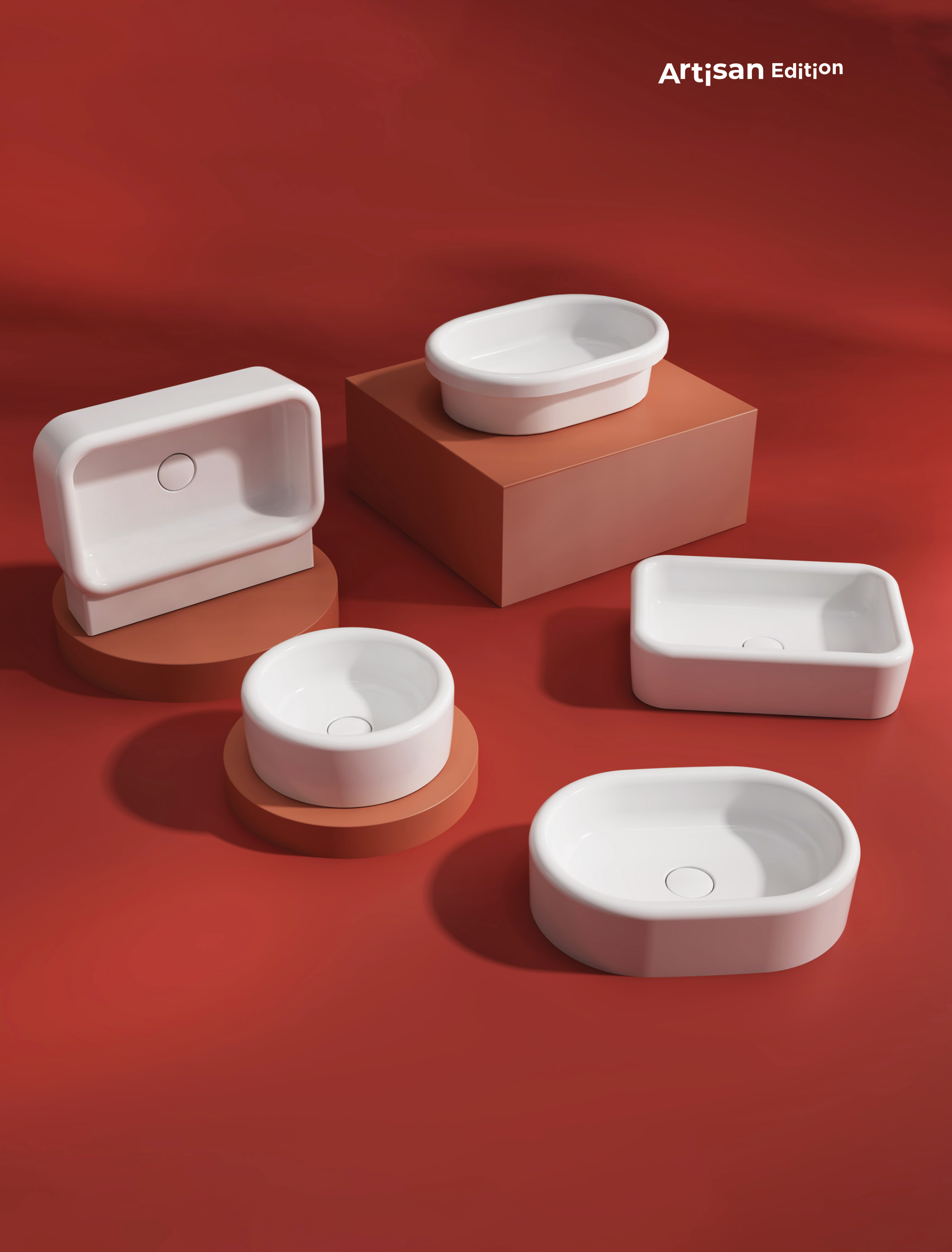 Curvo Tezgah Üstü Lavabo 42 cm Antrasit