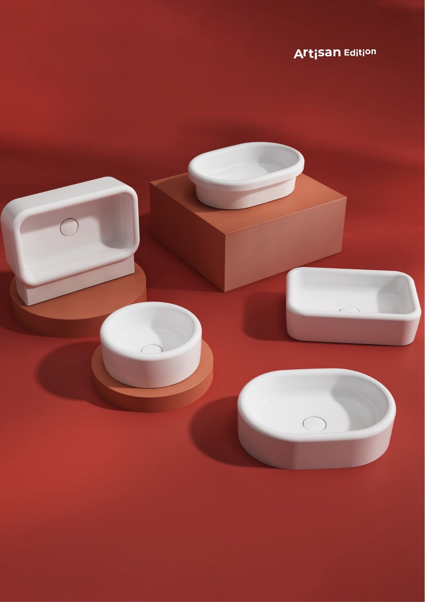 Curvo Tezgah Üstü Lavabo 62 cm