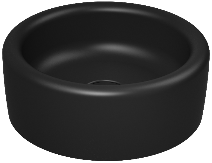 Curvo Tezgah Üstü Lavabo 42 cm Siyah