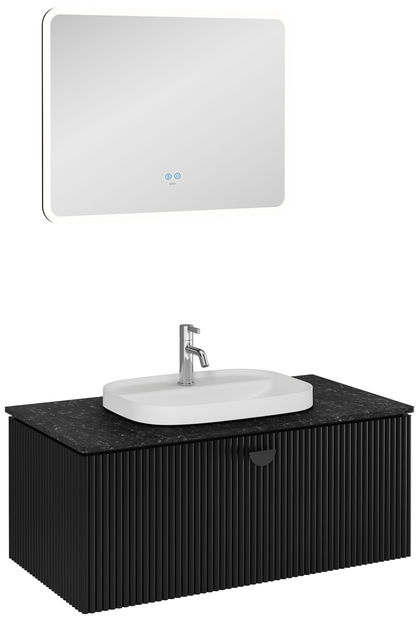 Infinity Artisan Lavabo Ünitesi Siyah 100 cm