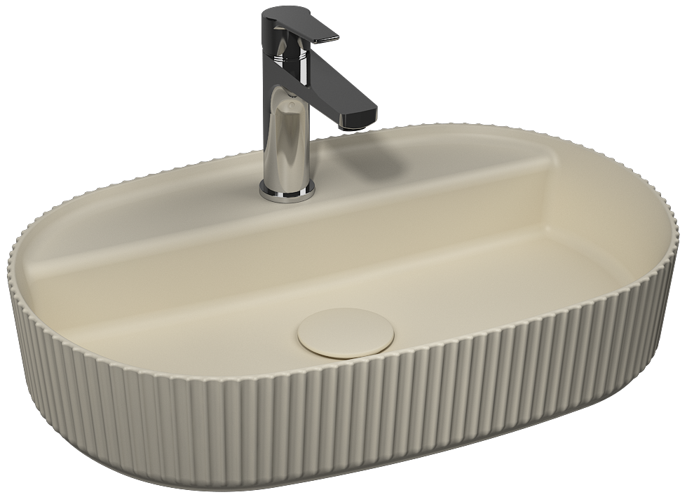 Sintesi Tezgah Üstü Lavabo 60 cm Fildişi