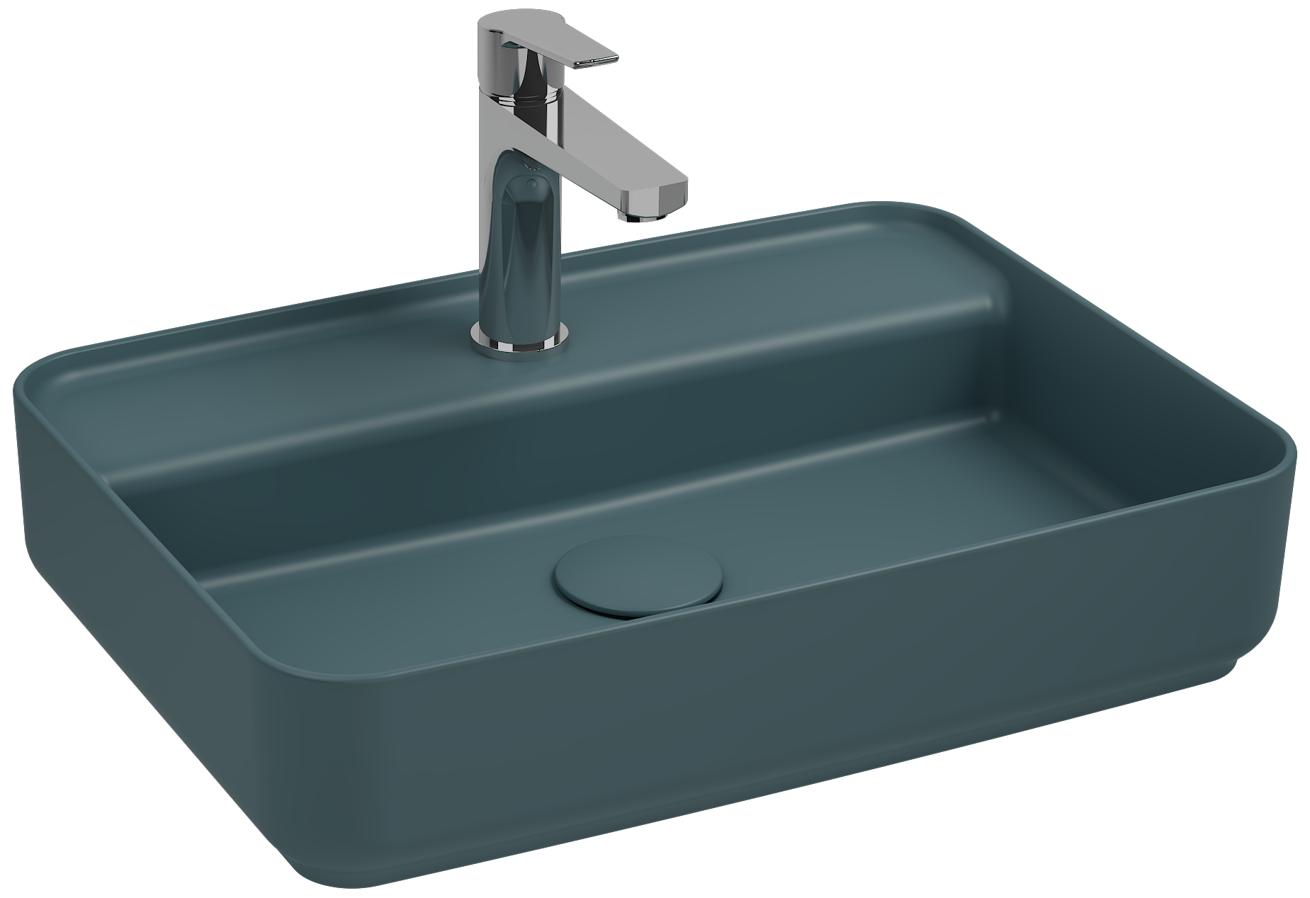 Infinity Tezgah Üstü Lavabo 55cm Petrol Yeşili